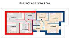 miniatura progetto piano mansarda stabile Sedriano, impresa edile vittuone